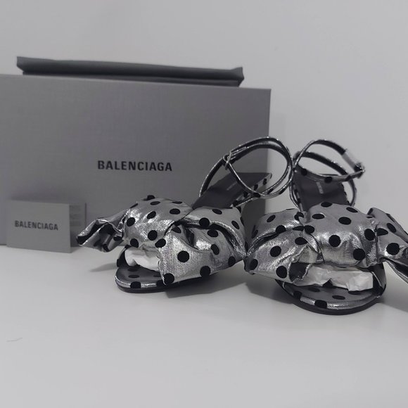 NWB Balenciaga Knife Polka Dot Bow Heels - Picture 2 of 9